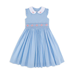 Blue Sleevless Girls Dress