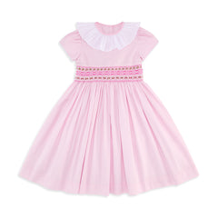 Pink White Colar Girls Dress