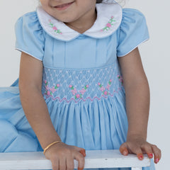 Blue and white Girls Dress