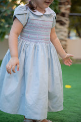 Cloud Gray Girls Dress