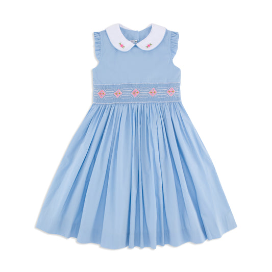 Blue Sleevless Girls Dress